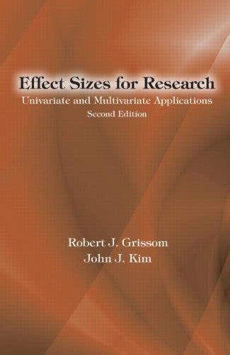 Read Effect Sizes For Research Univariate And Multivariate Applications 