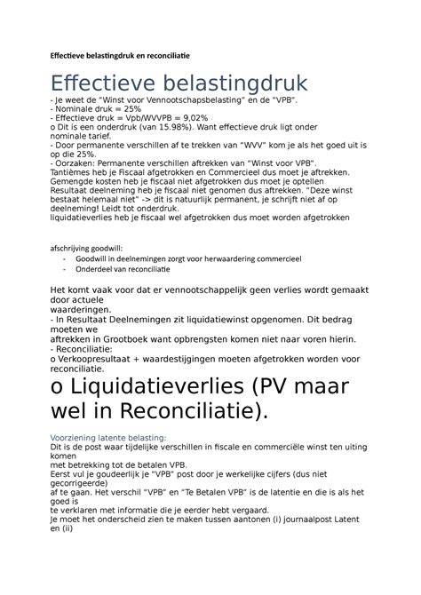 effectieve belastingdruk