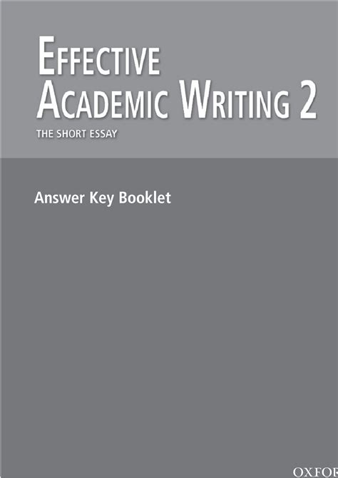 Effective Academic Writing 2 Answer Keypdf Studocu Engaging Writing 2 Answer Key - Engaging Writing 2 Answer Key