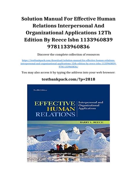 Effective Human Relations 12th Edition