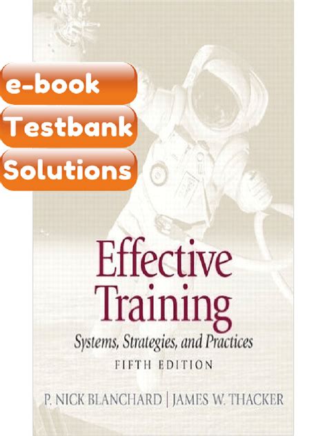 Effective Training Blanchard Thacker 5th Edition