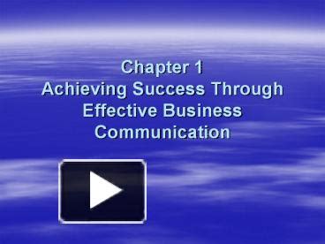 Read Effective Business Communication Chapter 1 Definition 