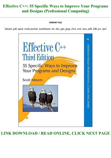 Effective C++: 55 Specific Ways to Improve Your Programs and Designs (Professional Computing)