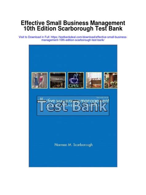 Download Effective Small Business Management 10Th Edition Test Bank 