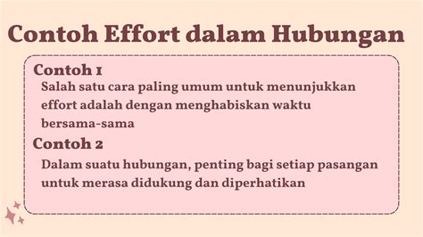 EFFORT DALAM HUBUNGAN ARTINYA - Arti Effort dalam Hubungan Asmara dan Tips Menerapkannya