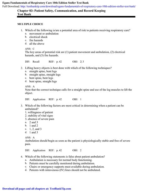 Full Download Egans 10Th Edition Test Questions For 