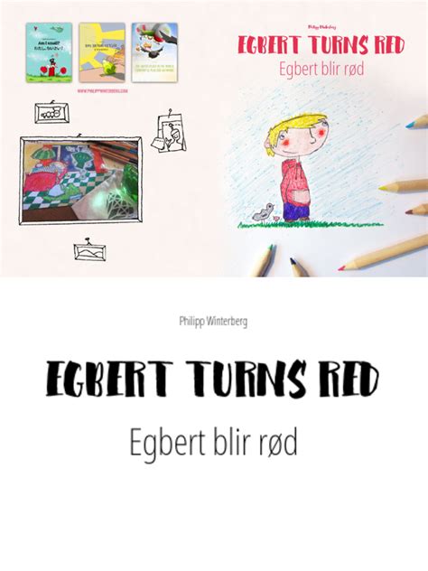 Egbert Turns Red De Egbert Wird Rot Childrens Book Coloring Book English Swiss German Bilingual Edition Dual Language