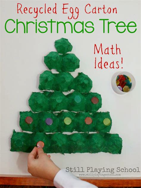 Egg Carton Christmas Tree Math Puzzle Still Playing Egg Carton Math - Egg Carton Math