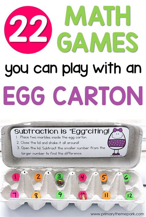 Egg Carton Math Games First Grade Primary Theme Math Eggs - Math Eggs