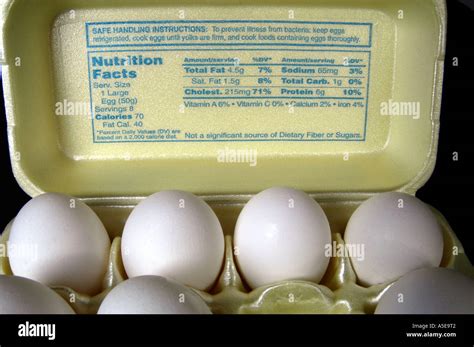 egg carton nutritional label