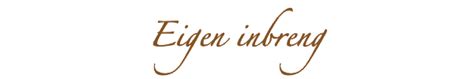 eigen inbreng