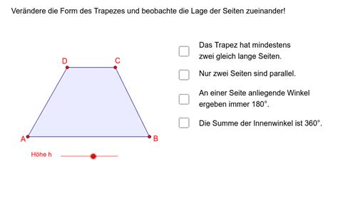 Eigenschaften Des Trapez