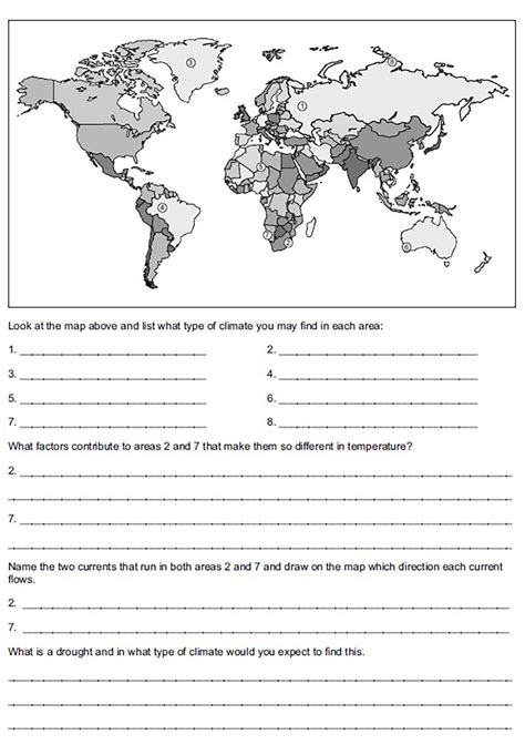 Eighth Grade Grade 8 Geography Questions For Tests Physical Features Of Africa Worksheet - Physical Features Of Africa Worksheet