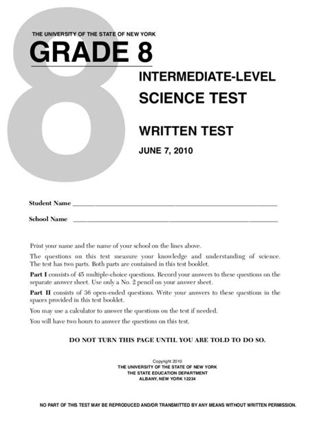 Eighth Grade Grade 8 Science Worksheets Tests And Grade 8 Worksheets - Grade 8 Worksheets