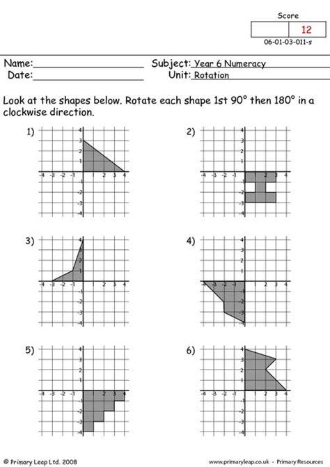 Eighth Grade Math Worksheets Rotation Worksheets Grade 8 - Rotation Worksheets Grade 8
