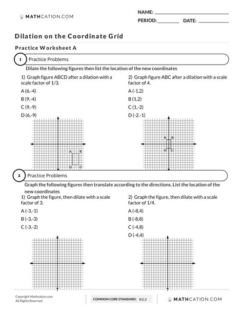 Eigth Grade Dilation Worksheet   Multiplying By Factors Of Ten Worksheets - Eigth Grade Dilation Worksheet