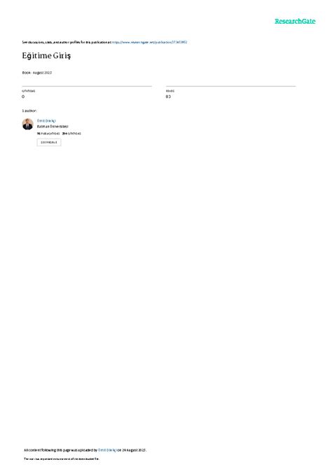 Eğitime Giriş Pdf