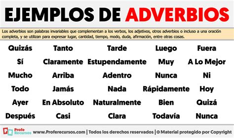 Ej De Adverbios