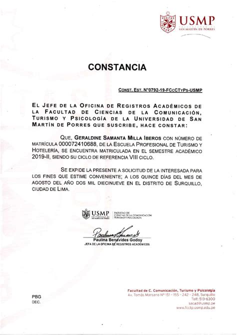 Ejemplo De Constancia