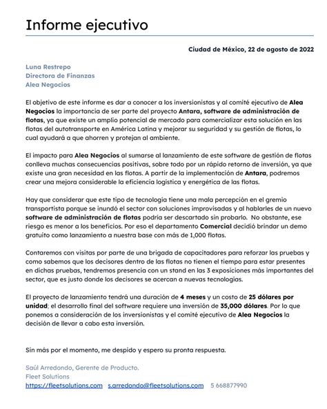 Ejemplo De Informe