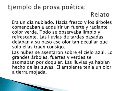 Ejemplo De Prosa