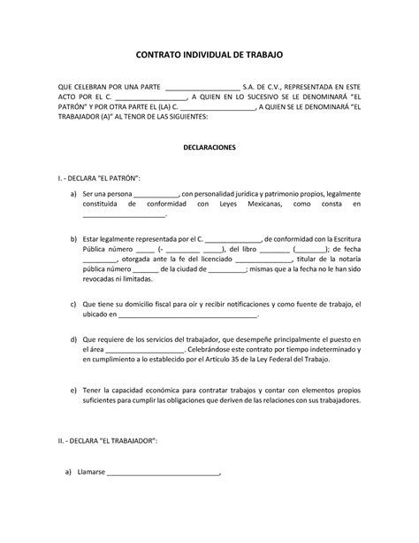 Ejemplos De Contratos