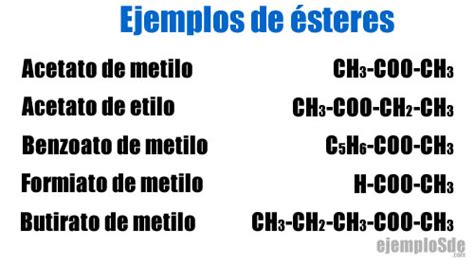 Ejemplos De Esteres