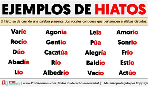 Ejemplos De Hiato