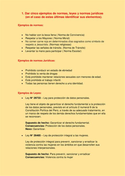 Ejemplos De Normas