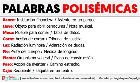 Ejemplos De Polisemia
