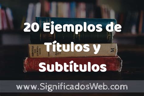Ejemplos De Titulos