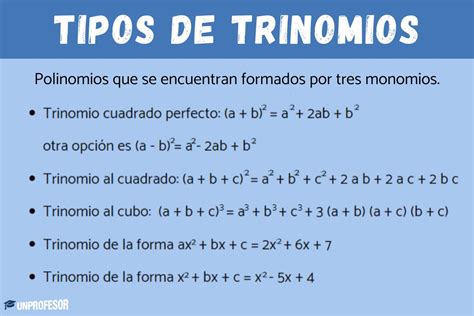 Ejemplos De Trinomios