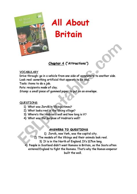 Ejercicios Libro All About Britain De Libro