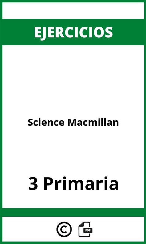 Ejercicios Science Macmillan