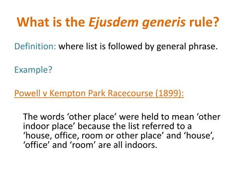 Ejusdem Generis Meaning