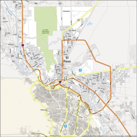el paso texas map