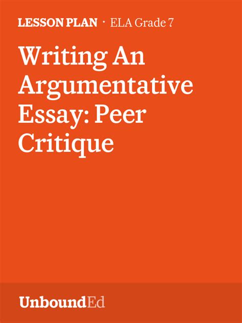 Ela G7 Writing An Argumentative Essay Planning The Argumentative Writing Lesson Plans - Argumentative Writing Lesson Plans
