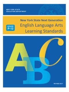 Ela Standards New York State Education Department 6th Grade English Standards - 6th Grade English Standards
