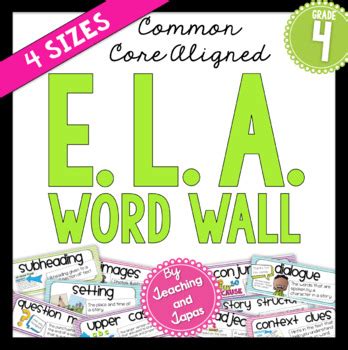 Ela Word Wall 4th Grade 4th Grade Ela - 4th Grade Ela