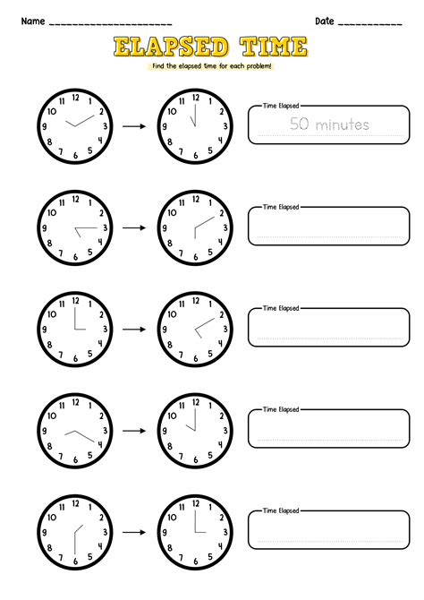 Elapsed Time Worksheet For Grade 3 Exercise 1 Elapsed Time Worksheets Grade 3 - Elapsed Time Worksheets Grade 3