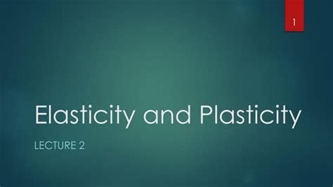 Elasticity Plasticity The Structur 2nd Edition