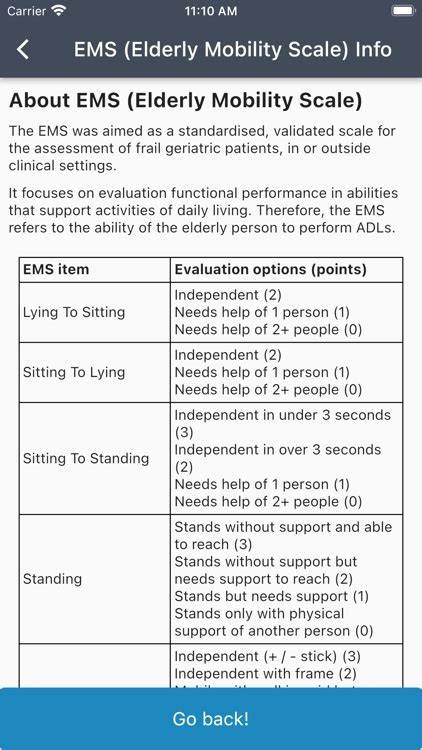 elderly mobility scale ems
