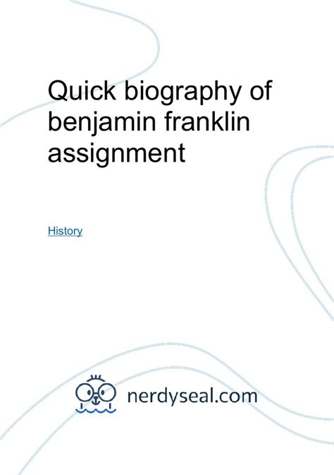 eldon quick biography benjamin franklin