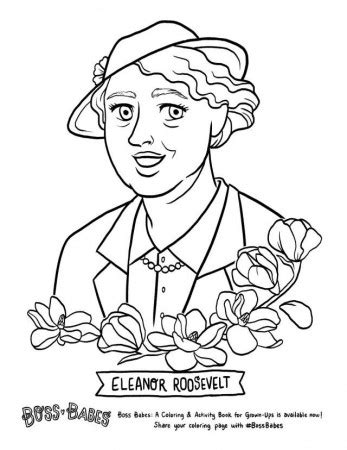 Eleanor Roosevelt Coloring Page   National Women X27 S History Month Coloring Page - Eleanor Roosevelt Coloring Page