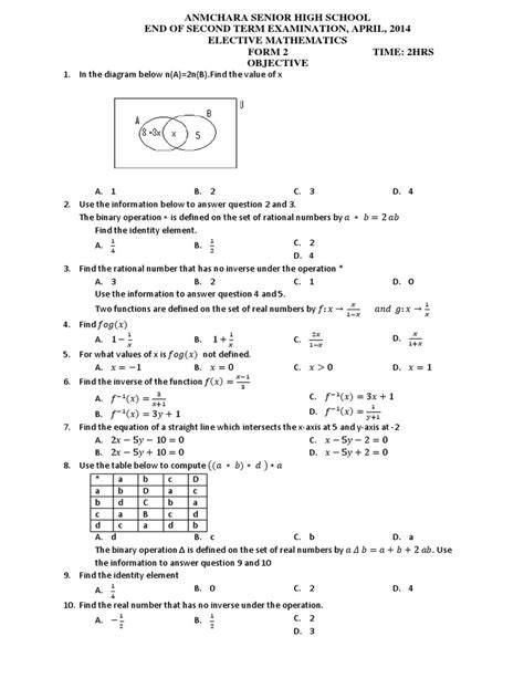 elective maths 2014 leaks