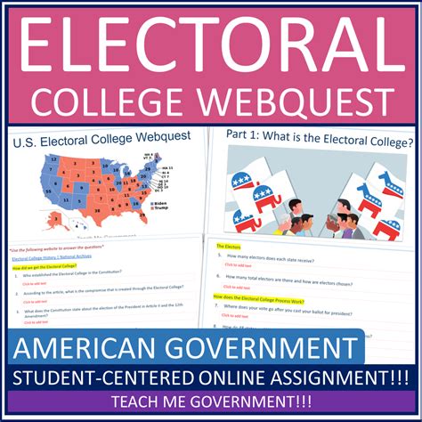 Electoral College Worksheet Amped Up Learning The Electoral College Worksheet - The Electoral College Worksheet