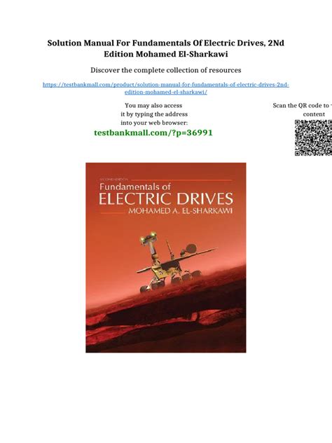 Electric Drives Solution Manual