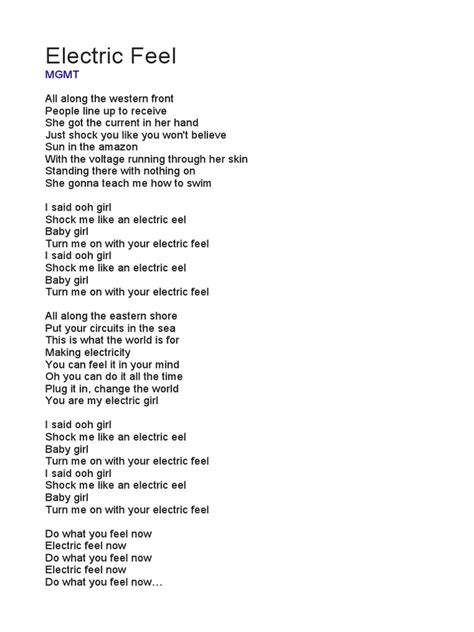 Electric Feel Lyrics