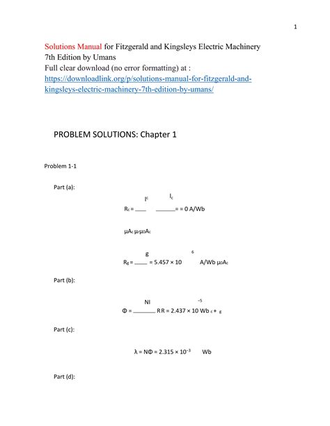 electric machinery 7th solution