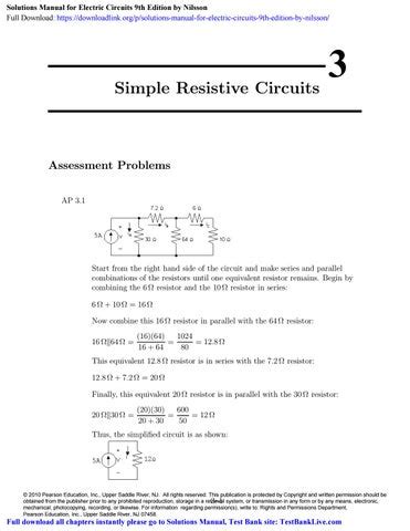 Download Electric Circuits 9Th Edition Nilsson Solution Manual Scribd 
